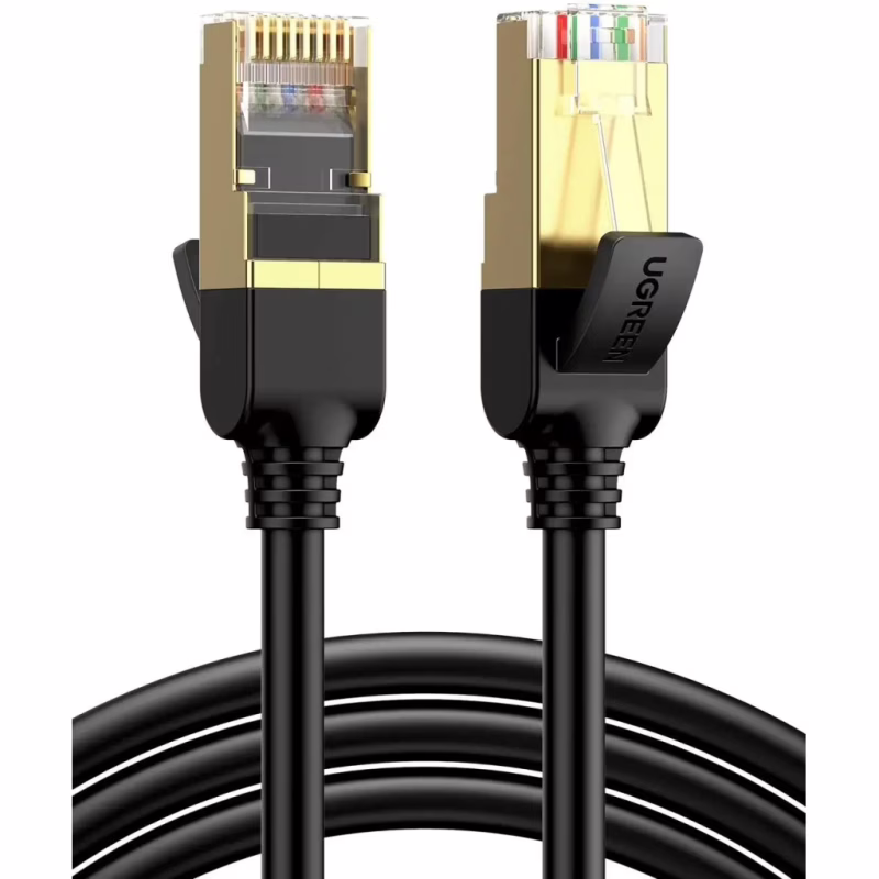 Патч-корд 3м, F/FTP cat 7 RJ-45 black Ugreen (U_11270)