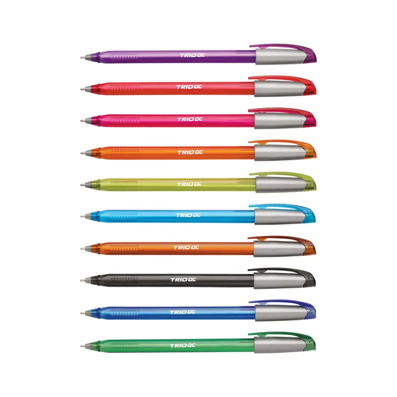 Ручка шариковая Unimax Trio DC-3, набор 10 цветов, ассорти (UX-108-20)