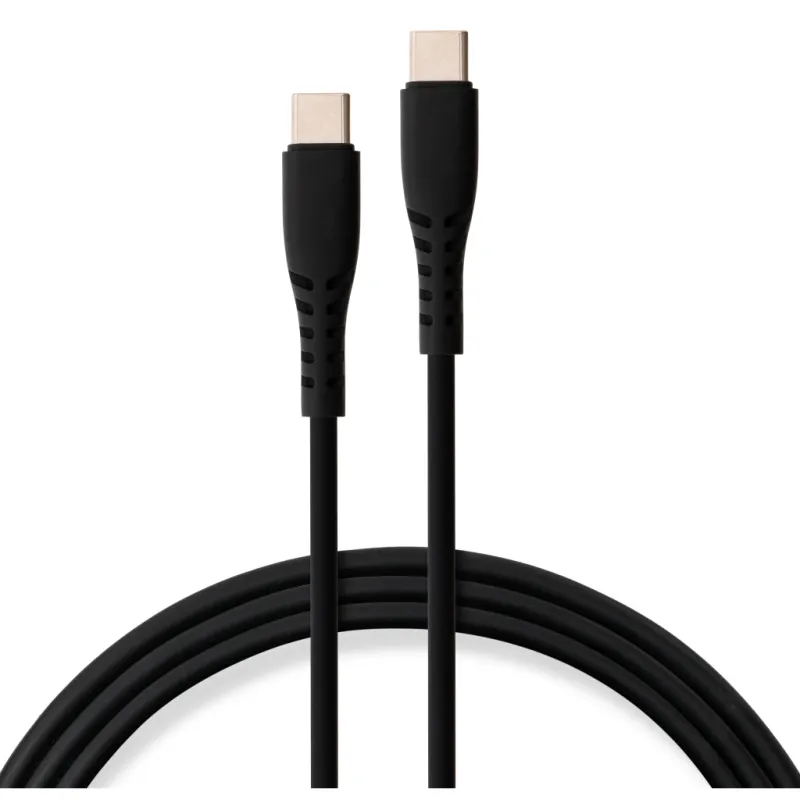 Дата кабель USB-C to USB-C 1.2m 100W Chip Silicon Black Vinga (VCDCCC21012SB)