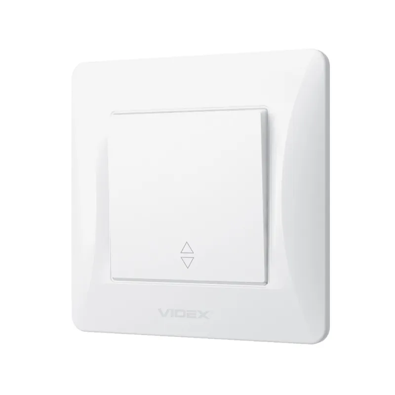 Переключатель Videx BINERA 1кл проходной белый (VF-BNSW1P-W)