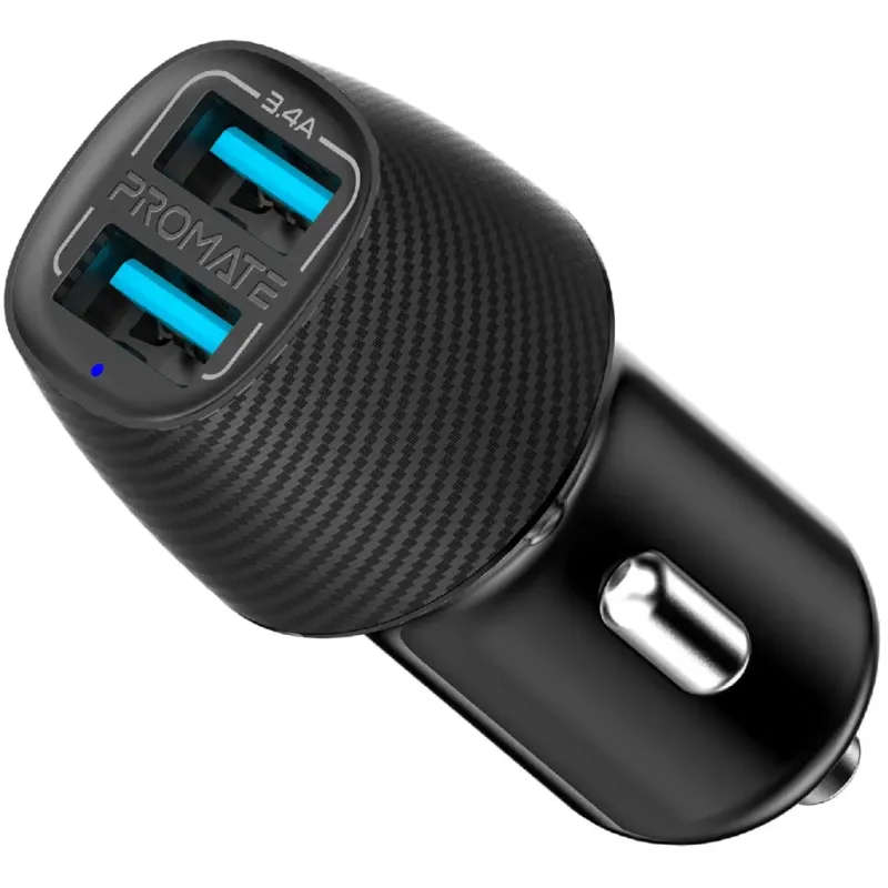 Зарядний пристрій Promate 17W 2xUSB (voltrip-duo.black)