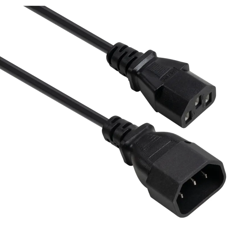 Кабель живлення C13 to C14 1.8m 0.75mm2 copper Vinga (VYPCC13141875CU)