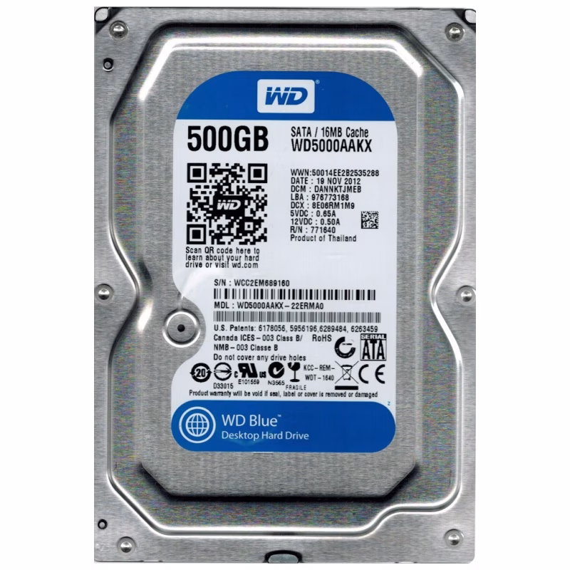 Жорсткий диск 3.5"  500Gb WD (WD5000AAKX)