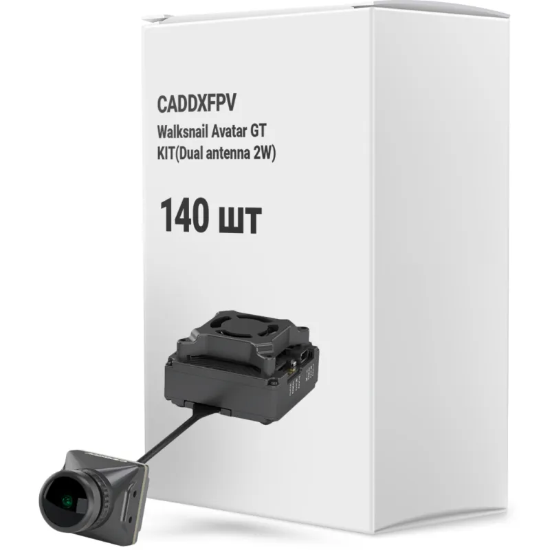 Відеосистема FPV CADDXFPV Walksnail Avatar GT KIT(Dual antenna 2W) упаковка 140 шт. (WN12-2W14BBOX140)