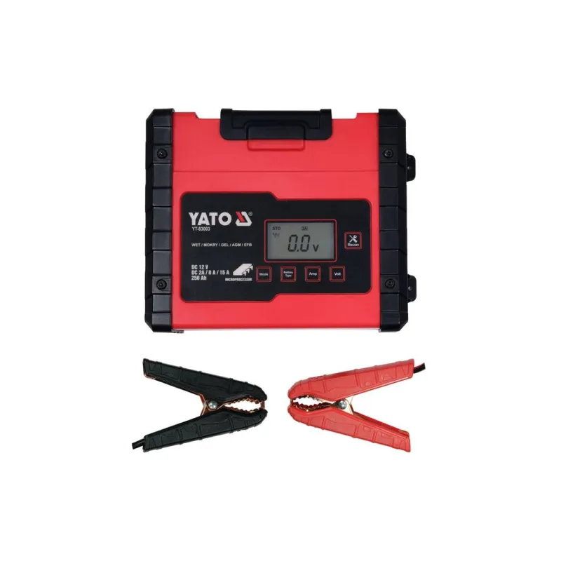 Зарядний пристрій для автомобільного акумулятора Yato YT-83003