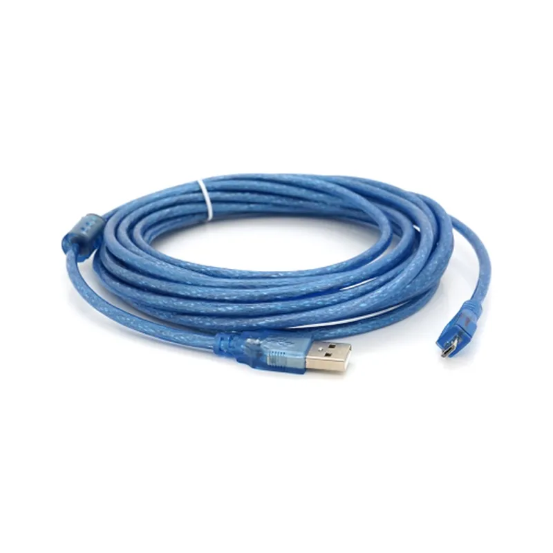 Дата кабель USB 2.0 AM to Micro 5P 5.0m blue Voltronic (YT-AM/Mc-5B/05424)