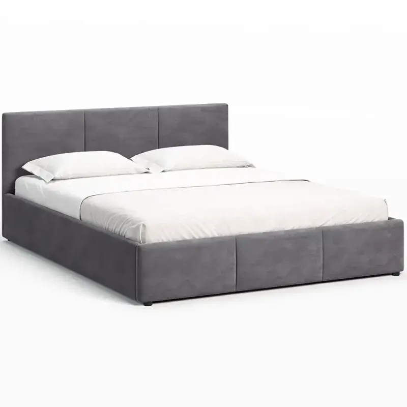 Ліжко м'яке MyBed Nela, 160х200, Сірий, з підйомним механізмом