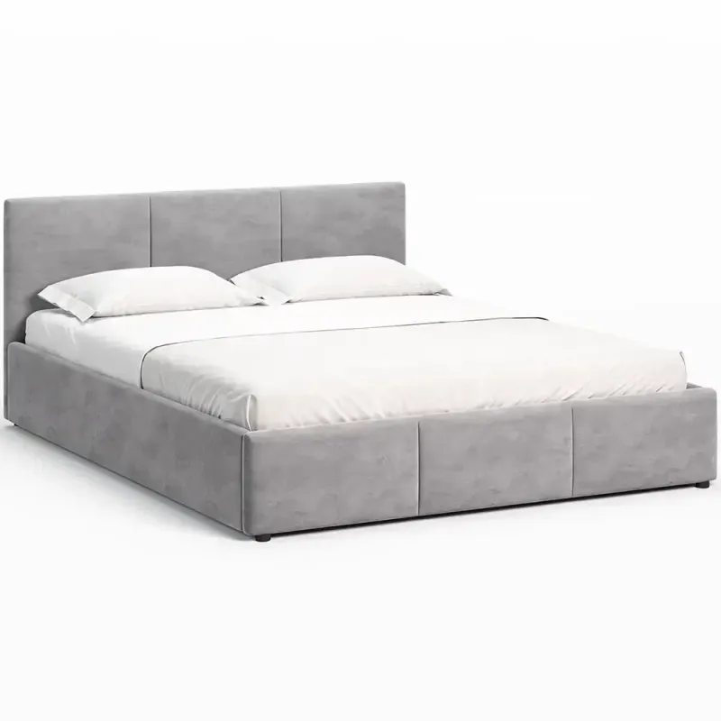 Ліжко м'яке MyBed Nela 160х200 Сіра з підйомним механізмом